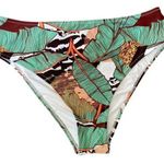 Cupshe NEW Green Orange Black Tropical High Waist Beach Pool Swim Bikini Bottoms Photo 0