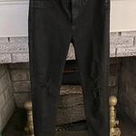 Hudson Jeans Hudson black coated skinny jeans size 28 with distressed knees Photo 0