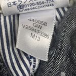 Lands' End Land’s End Blue and White Vertical Striped Fit 2 Cropped Cotton Blend Pants- Siz Photo 12