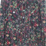 Christopher & Banks  Jacket Womens‎ Black Denim Corduroy Floral Soft Stretch XL Photo 1