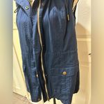 Market & Spruce  Hooded Vest Style Jacket Navy Color Adj Waist  New W/Tags Sz Sm Photo 3