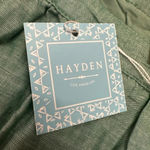 Hayden Los Angeles NWT green embroidered square neck babydoll dress tie back XL Photo 6