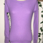 Old Navy Longsleeve Waffle Crew Lounge Shirt French Violet Stretch Photo 0