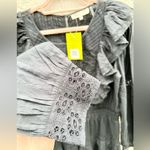 Love Shack Fancy  Santorini black cotton mini dress large Photo 6