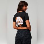 Fabletics Dry-Flex Open Back Twist Short Sleeve Tee Black Women Size XL Gym Yoga Photo 1