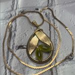 Whiting & Davis Vintage  Pendant Gold Tone Leaf and Gold Tone Chain Necklace Photo 5