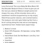 Lulus 🖤  Baby Be Mine Off-the-shoulder Bodycon Dress 🖤 Photo 3