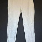 Lands' End Womens Fit 2 White Stretch Cotton Blend Pants Size 12 side zip Photo 0