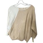 Cyrus  Knits Women's Size Medium Bone Cream Oat Tan Long Sleeve Blouse NWT Photo 0