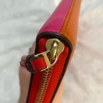 Tory Burch Perry Colorblock Fuchsia, Orange & Red Leather Wallet Vintage EUC Photo 7