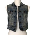 American Eagle NWOT Sleeveless Denim Vest New XS Photo 0