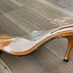 Ann Marino Orange Transparent Heel Slip on Shoe Size 6 Photo 6
