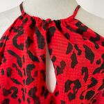 Who What Wear New Cheetah Print Asymmetrical Ruffle Tank Top Red Photo 12