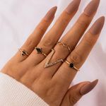 Boutique 5pc rhinestone ring set Photo 0