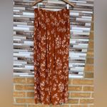 Three Dots  floral burnt orange Wide Leg Palazzo Pants S Photo 5