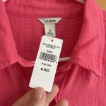 NWT LL Bean Womens Cloud Gauze Cover Up Midi Shirt Dress Pink Size Medium Photo 4