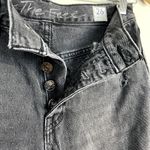 Free People We The  Jeans 26 Black Cropped Blossom Rigid Distressed Button‎ Fly Photo 7