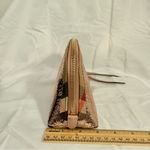 Burberry NWOT  Bridle Sequined Large Pouch, Metallic Pink/Check, Small Defect Photo 11