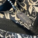 Insulated Lunch Bag Black White Floral Photo 2