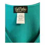 Bob Mackie Wearable Art Open Cardigan Teal Green Long Sleeves Embroidered Fringe Photo 5