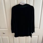 Jacqueline Ferrar  hunter green velvet long sleeve button up size small Photo 3