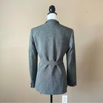 Max Mara | Gray Wool Silk Blend Blazer Jacket Sz 6 Photo 7