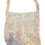 Free People  Tote Bag Gauze linen Boho Reusable Floral Festival Photo 0