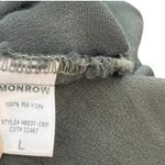 Monrow Jumpsuit Crepe Long Sleeve Collared Button Down Olive Green Size Large Photo 12