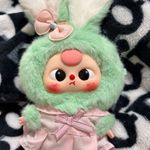 Baby Three Wardrobe Keychain Plush Pendant Blind Box Blue Photo 0