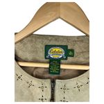 Cabela's Jacket Womens XL Leather Suede Western Laser Cut Full Zip Studded Brown Photo 7