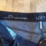 Loft NWT Ann Taylor Mid-Rise Curvy Straight Dark Wash Denim Jeans, 30 / 10P Photo 8