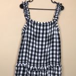 Old Navy  Women’s Buffalo Check Plaid Black White Tiered Tank Maxi Dress Photo 1