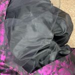 XScape Purple Floral Long Skirt Gown Size 2 Damask Prom Wedding Metallic. C12 Photo 7