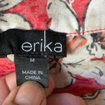 Erika  Red Floral Blouse with gathered sides medium Photo 1