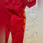 Aviator Nation  Smiley Hoodie Jogger Set Sz XL in Red Photo 2