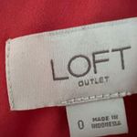 Loft  Pink White Floral Print Maxi Dress with Side Slit Size 0 NWOT Photo 3