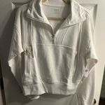 Old Navy New with tags White Half-Zip Pullover Sweatshirt s tall dynamic fleece  Photo 0