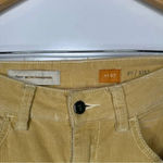 Pilcro and the Letterpress  Pale Yellow Zipper Ankle Stet Corduroy Pants Size 27 Photo 7
