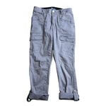 Democracy  Absolution Cargo Utility Pants Size 8 Roll Cuff Blue Shadow Stretch Photo 1
