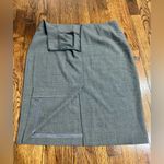 Y2K Skirt 10” Slit on Back Wool & Polyester Gray Size 14P Photo 8