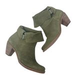 Alice + Olivia Caden Booties Boots Heeled Suede Olive Green Size 40 US 10 Photo 0