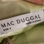 Mac Duggal 70163 GOLD POLKA DOT V NECK RUFFLED FAUX WRAP HI LOW MIDI DRESS Photo 6