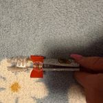 Glittering Champagne 🍾 Silver and Red Hair Clip Photo 2