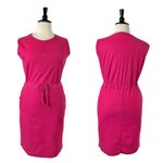 Zanzea Tee Dress Tie Waist Sleeveless Sporty Casual Hot Pink Women’s Size 16 Photo 10
