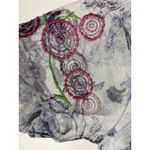 Johnny Was Logan Embroidered Mesh Tiered Maxi Dress Boho Floral Blue Large Photo 9