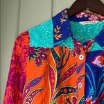 Soft Surroundings  Hermosa Floral Embroidered Tunic Top Blouse Long Sleeve PS Photo 4