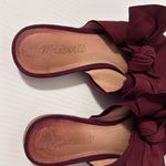 Madewell burgundy pointy toe bow slide mules shoes size 7.5 Photo 6