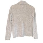 Magaschoni  Cashmere Turtleneck Sweater Gray Medium PETITE Soft Warm Rolled Hem Photo 3