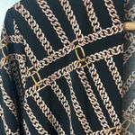 Kasper  open cardigan top with chain link metallic detailing in size large. EUC. Photo 3