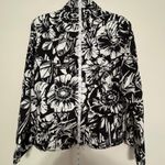 Croft & Barrow  Black and White Floral Jacket  Size XL Photo 0